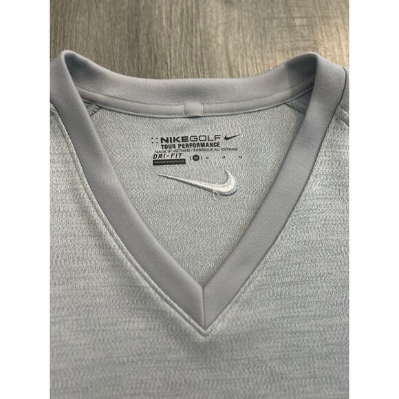 Nike Golf Vest Men’s Medium Gray Tour Performance Dri Fit Sleeveless Jacket - Picture 2 of 6